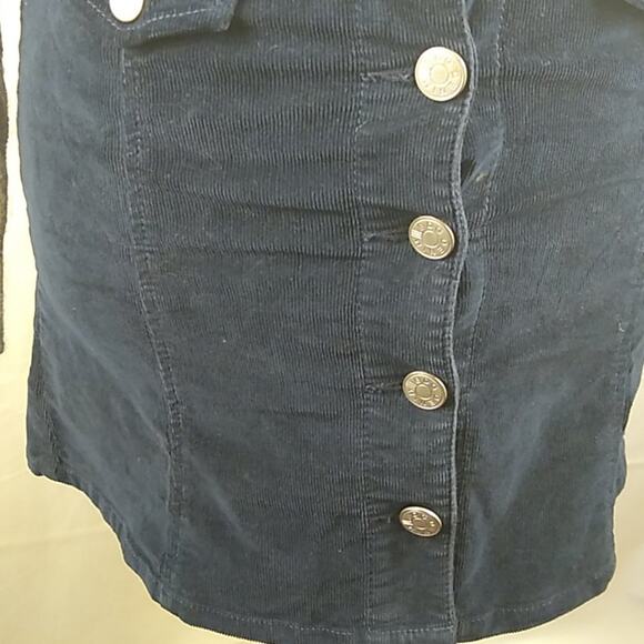 BDG Navy Needlecord Mini Skirt Size 2 - Picture 5 of 12